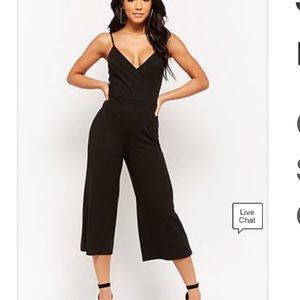 Forever 21 black culotte jumpsuit